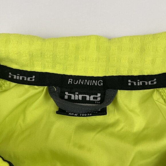 Hind Running Windbreaker Jacket Men’s S Neon Yellow Full Zip Two Pocket Hi-viz - Picture 7 of 9